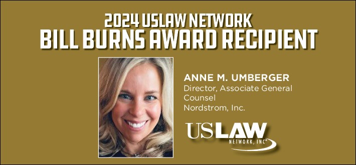 Anne Umberger named 2024 USLAW NETWORK Bill Burns Award recipient